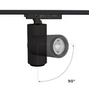 LED CCT 1-phase track spotlight - 35W - ZOOM 20º- 60º - CRI 90