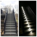Kit 6 recessed LED staircase beacons 0,4W 12V-DC IP67