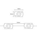 LED module for illuminated signs - 2W - 12V DC - IP65 - 165º - 3000K