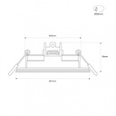 Outdoor LED Downlight Kit 5W - IP65 - 3000K + Interchangeable bezel - TRIAC dimmable - Ø68mm