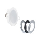 Outdoor LED Downlight Kit 5W - IP65 - 3000K + Interchangeable bezel - TRIAC dimmable - Ø68mm