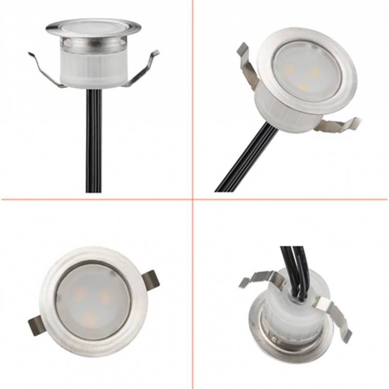 Kit 6 LED ground recessed spotlights 0,3W 12V-DC IP67