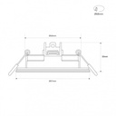Outdoor LED Downlight Kit 5W - IP65 - 4000K + Interchangeable bezel - TRIAC dimmable - Ø68mm