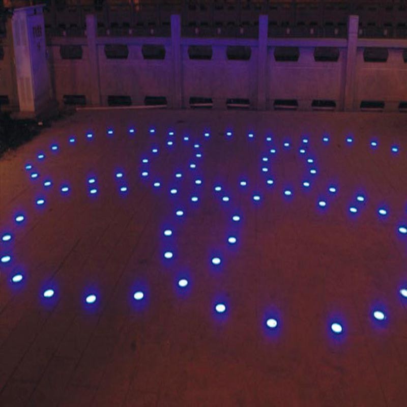 Kit 6 LED ground recessed spotlights 0,3W 12V-DC IP67