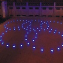 Kit 6 LED ground recessed spotlights 0,3W 12V-DC IP67