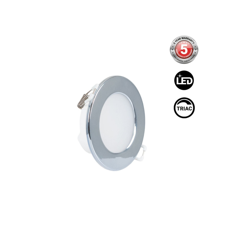 Outdoor LED Downlight Kit 5W - IP65 - 4000K + Interchangeable bezel - TRIAC dimmable - Ø68mm