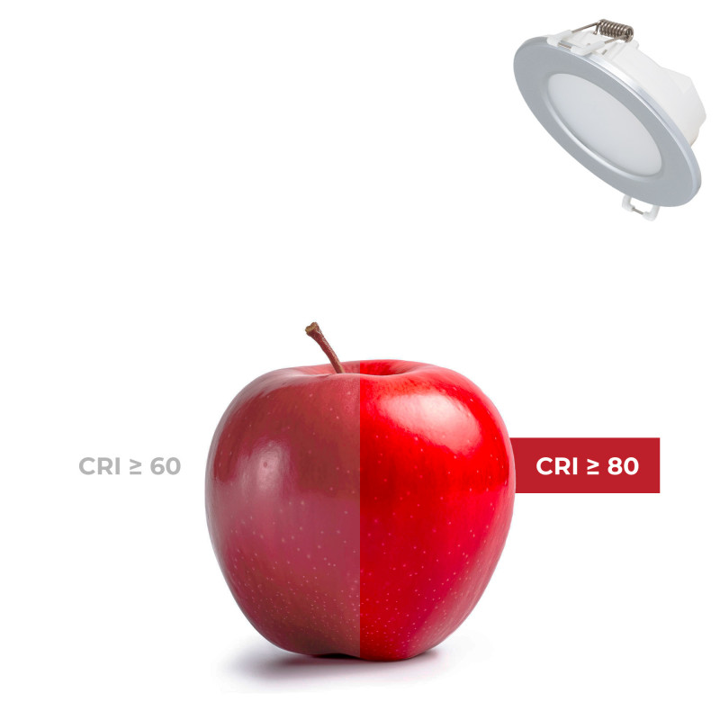 Outdoor LED Downlight Kit 5W - IP65 - 4000K + Interchangeable bezel - TRIAC dimmable - Ø68mm
