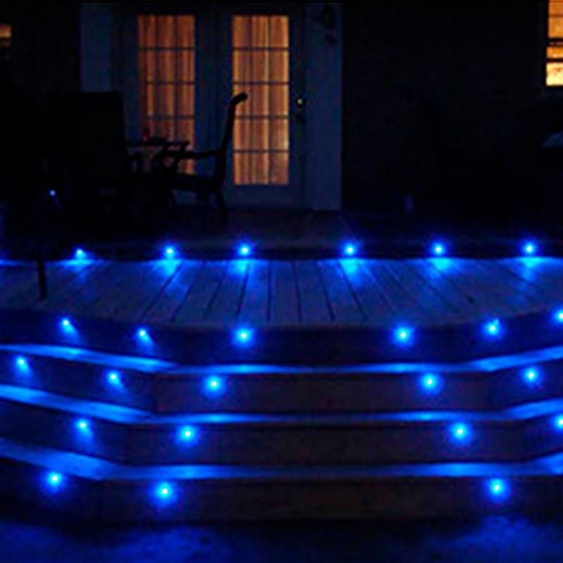 Kit 6 LED ground recessed spotlights 0,3W 12V-DC IP67