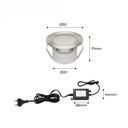 Kit 6 LED ground recessed spotlights 0,3W 12V-DC IP67