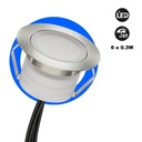 Kit 6 LED ground recessed spotlights 0,3W 12V-DC IP67