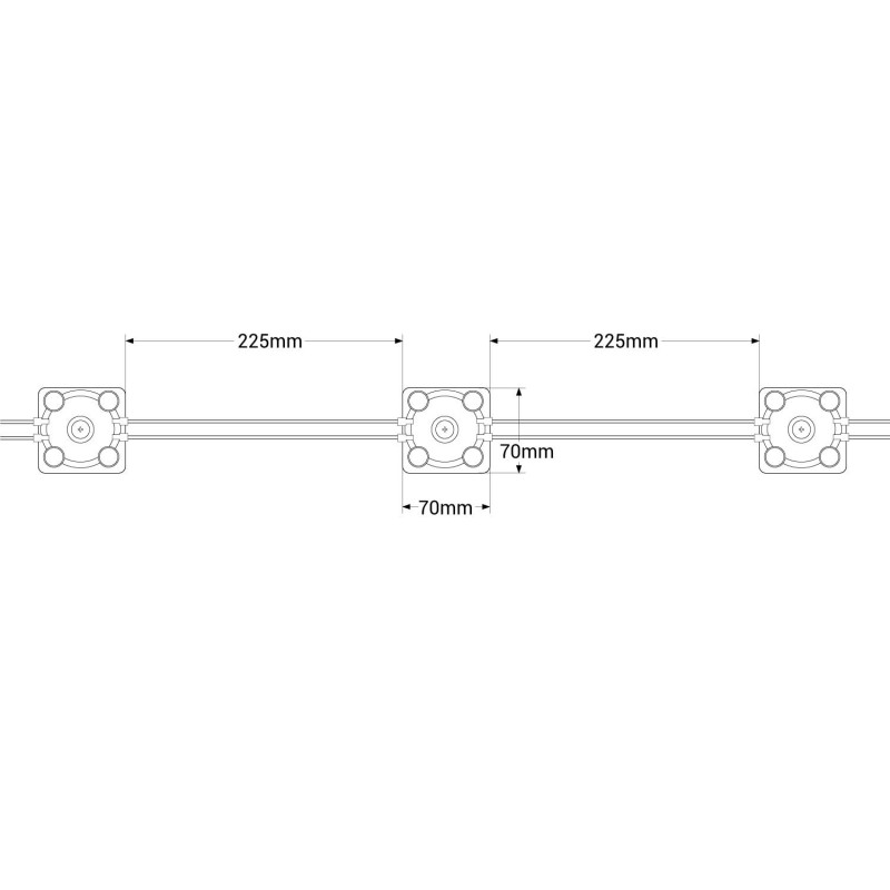 Square LED module for signs - 3.6W - 220V AC - IP65 - 165º - 4000K