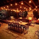 Kit - 11.5m Outdoor string lights + 10 LED G45/E27 filament bulbs 4W - 2200K - IP44