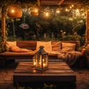 Kit - 11.5m Outdoor string lights + 10 LED G45/E27 filament bulbs 4W - 2200K - IP44