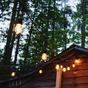 Kit - 11.5m Outdoor string lights + 10 LED G45/E27 filament bulbs 4W - 2200K - IP44