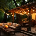 Kit - 11.5m Outdoor string lights + 10 LED G45/E27 filament bulbs 4W - 2200K - IP44