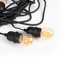 Kit - 11.5m Outdoor string lights + 10 LED G45/E27 filament bulbs 4W - 2200K - IP44