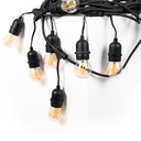 Kit - 11.5m Outdoor string lights + 10 LED G45/E27 filament bulbs 4W - 2200K - IP44