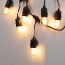 Kit - 11.5m Outdoor string lights + 10 LED G45/E27 filament bulbs 4W - 2200K - IP44