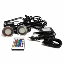 Kit 6 LED RGB recessed floor spotlights Ø58x9mm 0,5W 12V-DC IP67