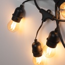 Kit - 11.5m Outdoor string lights + 10 LED G45/E27 filament bulbs 4W - 2200K - IP44