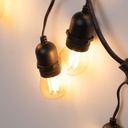 Kit - 11.5m Outdoor string lights + 10 LED G45/E27 filament bulbs 4W - 2200K - IP44