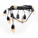 Kit - 11.5m Outdoor string lights + 10 dimmable LED bulbs G45/E27- 4W - 2200K - IP44