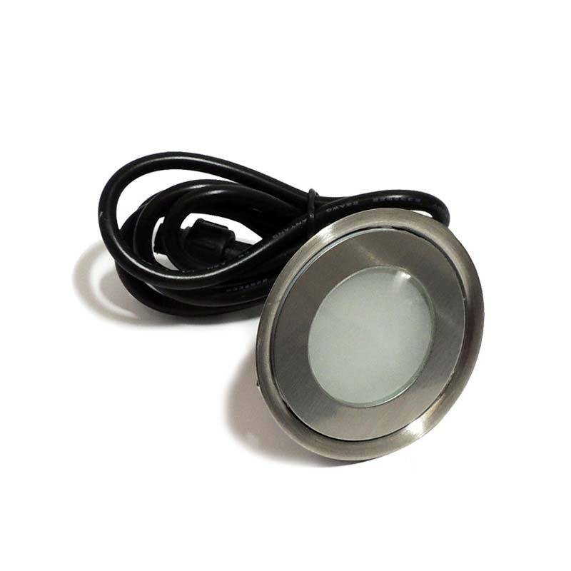 Kit 6 LED RGB recessed floor spotlights Ø58x9mm 0,5W 12V-DC IP67