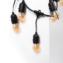 Kit - 11.5m Outdoor string lights + 10 dimmable LED bulbs G45/E27- 4W - 2200K - IP44