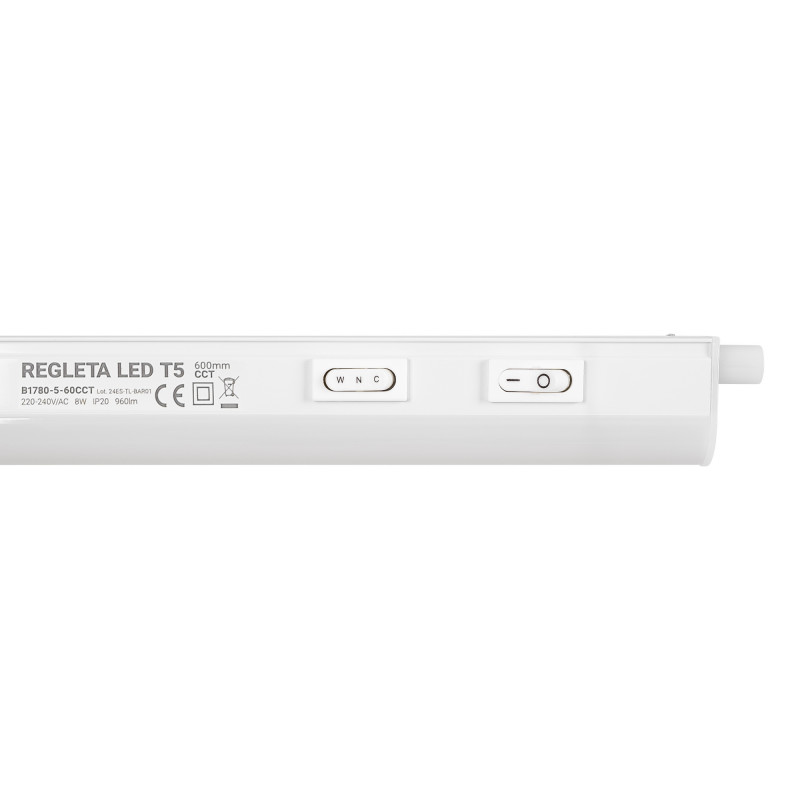 Under cabinet LED batten - T5 - 8W - CCT - 60 cm - Opal
