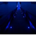 Kit 6 LED RGB recessed floor spotlights Ø58x9mm 0,5W 12V-DC IP67