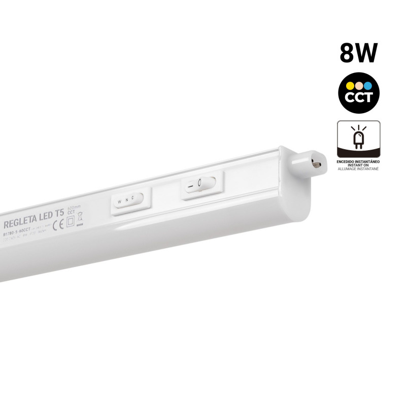 Under cabinet LED batten - T5 - 8W - CCT - 60 cm - Opal