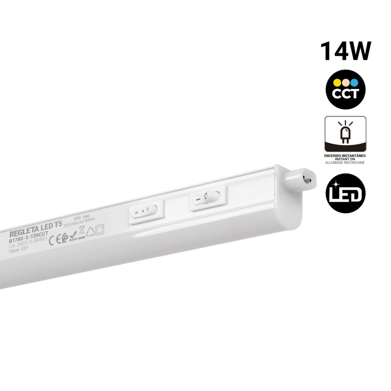 Under cabinet LED batten - T5 - 14W - CCT - 120 cm - Opal