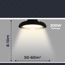 Industrial LED UFO High Bay - 200W - CCT - With motion sensor - 170lm/W - LIFUD Driver - IP65 - 5 years warranty