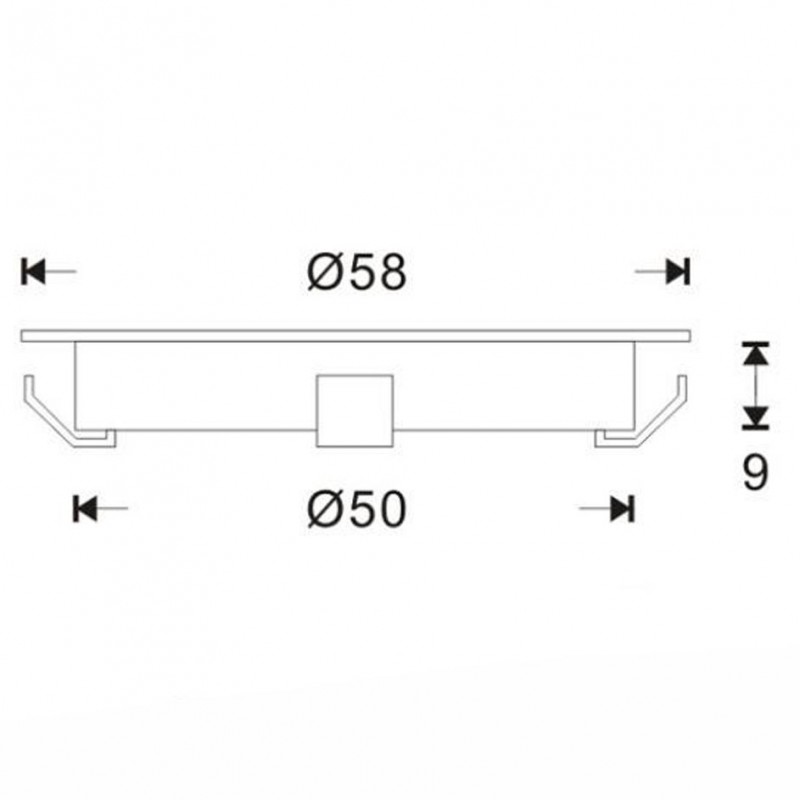 Kit 6 LED RGB recessed floor spotlights Ø58x9mm 0,5W 12V-DC IP67