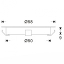 Kit 6 LED RGB recessed floor spotlights Ø58x9mm 0,5W 12V-DC IP67