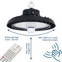 Industrial LED UFO High Bay - 200W - CCT - With motion sensor - 170lm/W - LIFUD Driver - IP65 - 5 years warranty