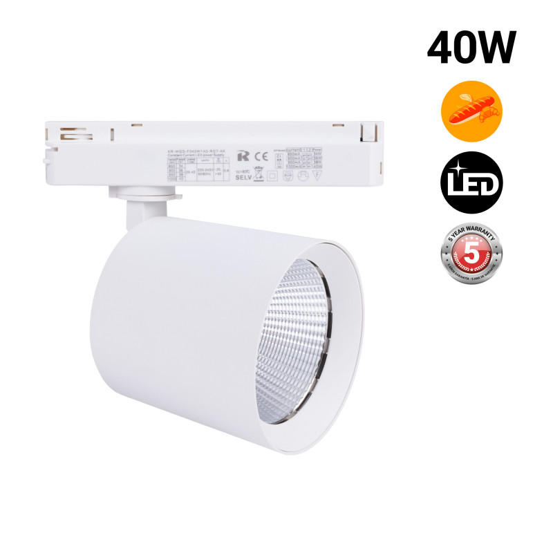LED 1-phase track spotlight - 40W - Bakeries