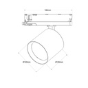 LED 1-phase track spotlight - 40W - Fish and Seafood