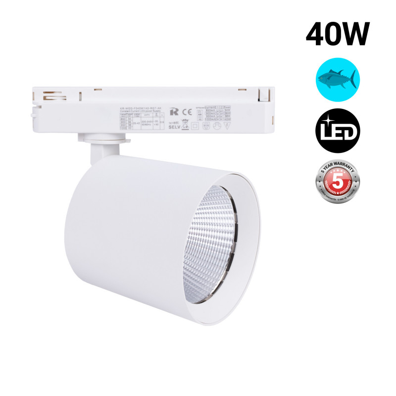 LED 1-phase track spotlight - 40W - Fish and Seafood
