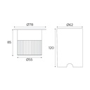 LED Ground Recessed Spotlight 10W 12V-DC IP67 Warm White 3000K