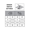 LED ceiling light 18W - Sound sensor + twilight sensor - IP44 - Ø26 cm