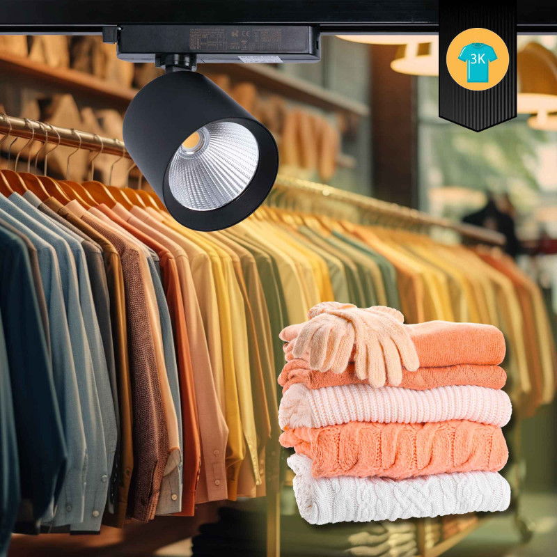 LED 1-phase track spotlight - 40W - Fashion & retail