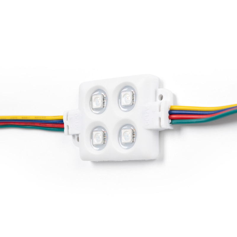 Square RGB LED module for signage - 0.96W - 12V DC - IP65 - 120º