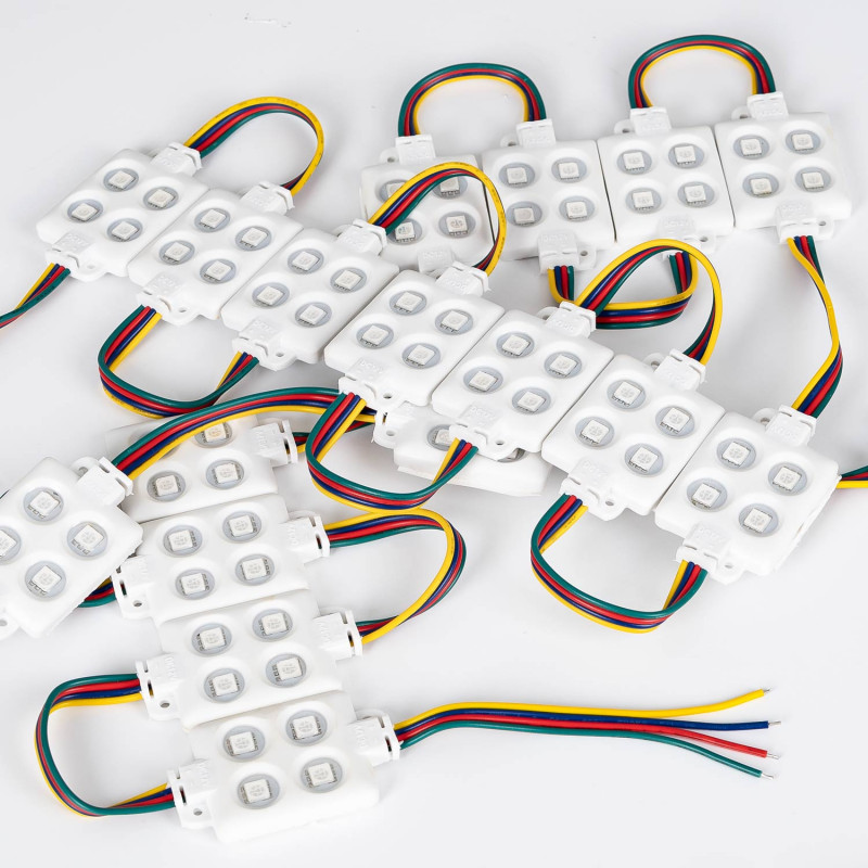 Square RGB LED module for signage - 0.96W - 12V DC - IP65 - 120º
