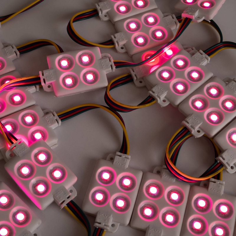 Square RGB LED module for signage - 0.96W - 12V DC - IP65 - 120º