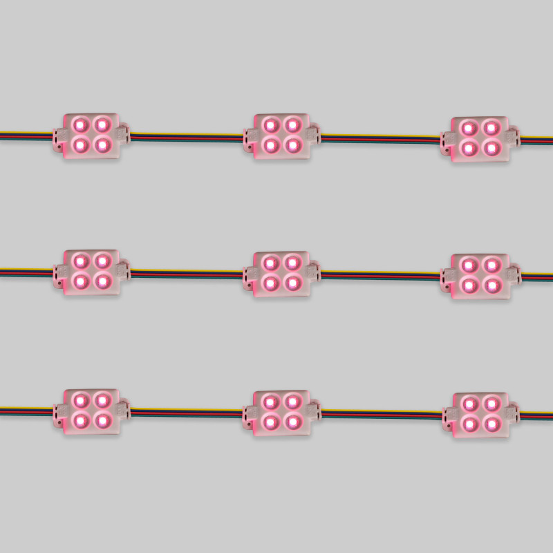 Square RGB LED module for signage - 0.96W - 12V DC - IP65 - 120º