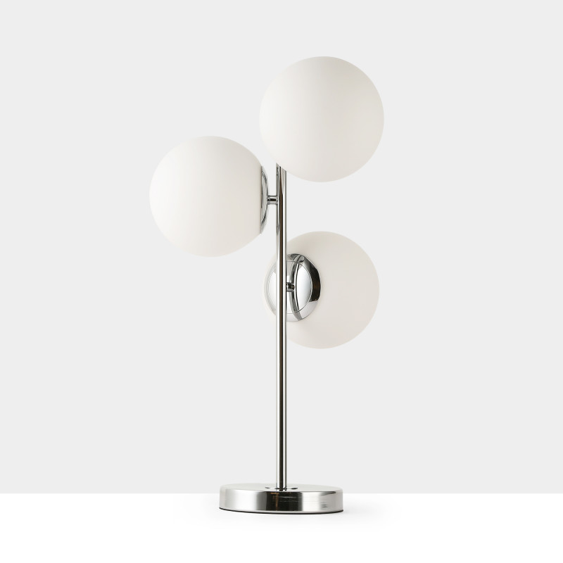 Triple crystal ball table lamp "ROM" - 3 x E27 - Ø 15cm