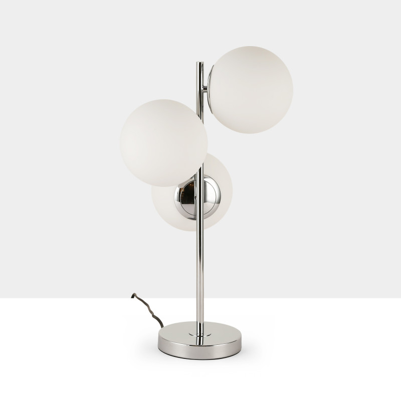 Triple crystal ball table lamp "ROM" - 3 x E27 - Ø 15cm