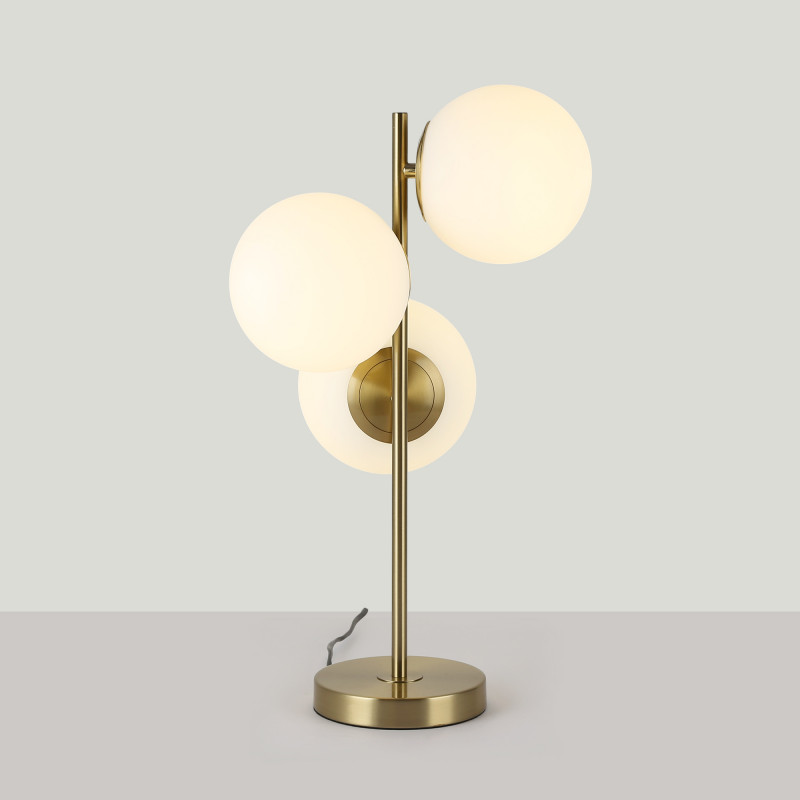Triple crystal ball table lamp "ROM" - 3 x E27 - Ø 15cm