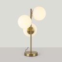 Triple crystal ball table lamp "ROM" - 3 x E27 - Ø 15cm